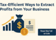Digital illustration showing profit extraction options for business owners, including salary, dividends, pensions, and director’s loans.
