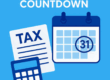 Flat illustration of a calendar marked 31 January, calculator, and documents in Llewellyns blue, representing the Self-Assessment tax return deadline.