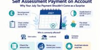 Self Assessment payment on account July tax payment Illustration showing a July Self Assessment payment on account and tax planning reminders.